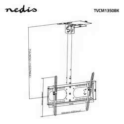 Nedis TVCM1350BK TV mount/stand 165.1 cm (65") Black - Additional view 6