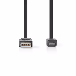 Nedis CCGP60410BK10 USB cable USB 2.0 1 m USB A Micro-USB B Black - Additional view 2