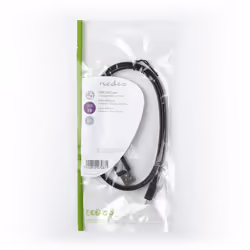 Nedis CCGP60410BK10 USB cable USB 2.0 1 m USB A Micro-USB B Black - Additional view 4