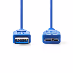 Nedis CCGP61500BU50 USB cable USB 3.2 Gen 1 (3.1 Gen 1) 5 m USB A Micro-USB B Blue - Additional view 2