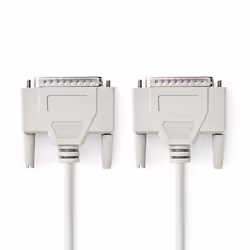 Nedis CCGP52100IV20, Ivory, 2 m, DB-25, DB-25, Male, Male