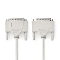 Nedis CCGP52100IV20 serial cable Ivory 2 m DB-25