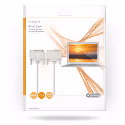 Nedis CCGP52100IV20 serial cable Ivory 2 m DB-25