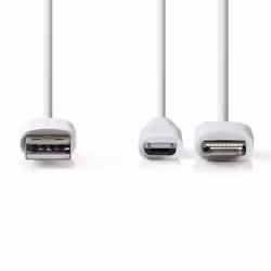 Nedis CCGP39400WT10 USB cable 1 m USB A Micro-USB B White - Additional view 2