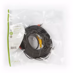 Nedis CVGP24300BK100 composite video cable Black