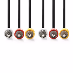 Nedis CVGP24300BK30 composite video cable 3 m 3 x RCA Red, White, Yellow - Additional view 2