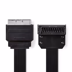Nedis CVGP31045BK20 SCART cable 2 m SCART (21-pin) Black