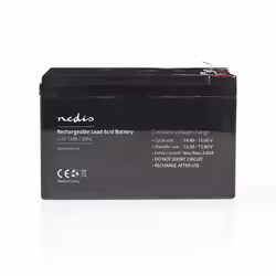 Nedis BALA1200012V, Sealed Lead Acid (VRLA), 12 V, 1 pc(s), Black, 12000 Ah, 100 mm
