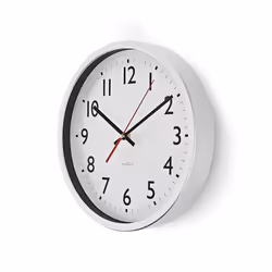 Nedis CLWA110WT wall/table clock Round Silver, White