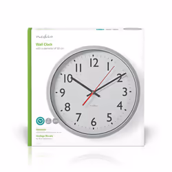 Nedis CLWA110WT wall/table clock Round Silver, White