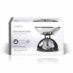 Nedis KASC110BK kitchen scale Black, Stainless steel Countertop Mechanical kitchen scale
