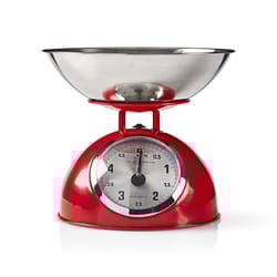 Nedis KASC110RD kitchen scale Red, Stainless steel Countertop Mechanical kitchen scale