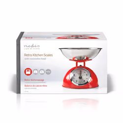 Nedis KASC110RD kitchen scale Red, Stainless steel Countertop Mechanical kitchen scale