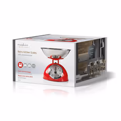 Nedis KASC110RD kitchen scale Red, Stainless steel Countertop Mechanical kitchen scale - Additional view 4