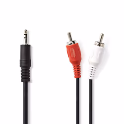 Nedis CAGB22200BK10 audio cable 1 m 3.5mm 2 x RCA Anthracite - Additional view 2