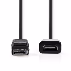 Nedis CCGB37150BK02 video cable adapter 0.2 m DisplayPort HDMI Type A (Standard) Black - Additional view 2