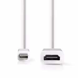 Nedis CCGB37650WT02 video cable adapter 0.2 m Mini DisplayPort HDMI Type A (Standard) White - Additional view 2