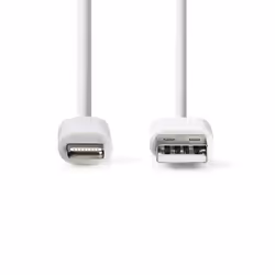 Nedis CCGB39300WT10 lightning cable 1 m White