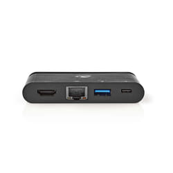 Nedis TCARF260BK laptop dock/port replicator USB 3.2 Gen 1 (3.1 Gen 1) Type-C Black