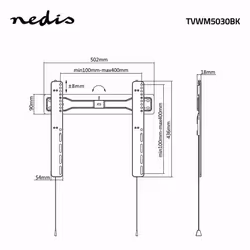 Nedis TVWM5030BK TV mount/stand 139.7 cm (55") Black - Additional view 5