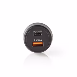 Nedis CCPD30W100BK, Auto, Cigar lighter, Black