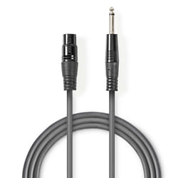 Nedis COTH15120GY30 audio cable 3 m XLR (3-pin) 6.35mm Grey