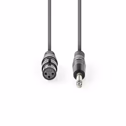 Nedis COTH15120GY30 audio cable 3 m XLR (3-pin) 6.35mm Grey