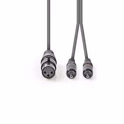 Nedis COTH15220GY30 audio cable 3 m XLR (3-pin) 2 x RCA Grey