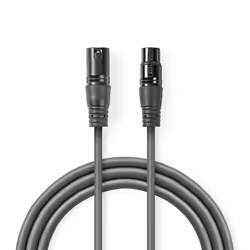 Nedis COTH15012GY05, XLR (3-pin), XLR (3-pin), Copper, Grey