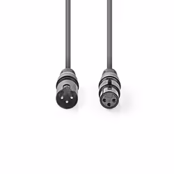 Nedis COTH15012GY05 audio cable XLR (3-pin) Grey