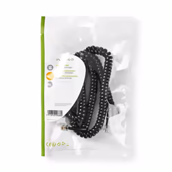 Nedis TCGP90100BK50 telephone cable 5 m Black - Additional view 3