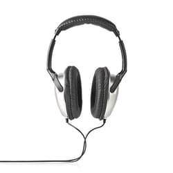 Nedis HPWD1201BK headphones/headset Wired Head-band Music Black, Silver