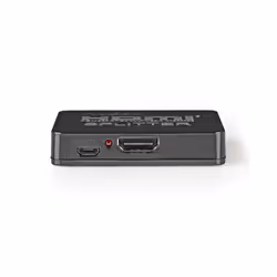 Nedis VSPL34002BK, HDMI, 2x HDMI, 3840 x 2160 pixels, Black, Acrylonitrile butadiene styrene (ABS), Polyvinyl chloride (PVC), ...