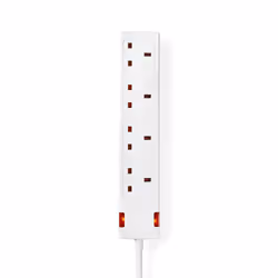 Nedis EXS415G1WT power extension 1.5 m 4 AC outlet(s) Indoor White