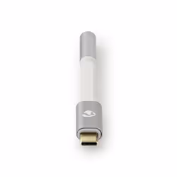 Nedis CCTB65950AL008, 3.5mm, Female, USB, Male, 0.08 m, Aluminium
