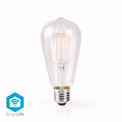 Nedis WIFILF10WTST64, 5 W, E27, 500 lm, 20000 h, Warm white