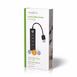 Nedis UHUBU2420BK interface hub USB 2.0 480 Mbit/s Black - Additional view 5