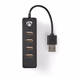 Nedis UHUBU2420BK interface hub USB 2.0 480 Mbit/s Black - Additional view 7