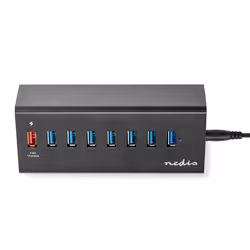 Nedis UHUBUP3810BK interface hub USB 3.2 Gen 1 (3.1 Gen 1) Micro-B 5000 Mbit/s Black - Additional view 5