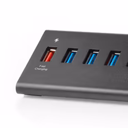 Nedis UHUBUP3810BK interface hub USB 3.2 Gen 1 (3.1 Gen 1) Micro-B 5000 Mbit/s Black - Additional view 7