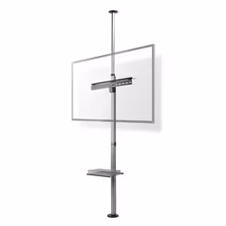 Nedis TVSM5750BK, 177.8 cm (70"), 200 x 200 mm, 600 x 400 mm, 180°, Aluminium, Steel, Black, Silver