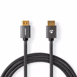 Nedis CVTB34000GY10, 1 m, HDMI Type A (Standard), HDMI Type A (Standard), 3D, 18 Gbit/s, Grey
