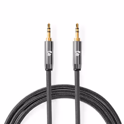 Nedis CATB22000GY50, 3.5mm, Male, 3.5mm, Male, 5 m, Grey