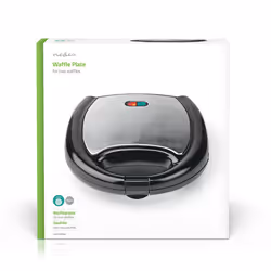 Nedis KAWP200BK waffle iron 2 waffle(s) 750 W Black, Silver - Additional view 4
