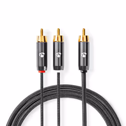 Nedis CATB24000GY30, RCA, Male, 2 x RCA, Male, 3 m, Grey