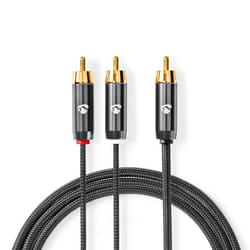 Nedis CATB24000GY30 audio cable 3 m RCA 2 x RCA Grey