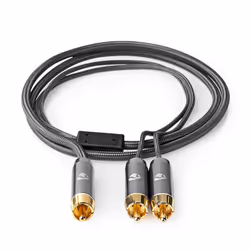 Nedis CATB24000GY30 audio cable 3 m RCA 2 x RCA Grey