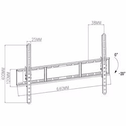 Nedis TVWM1151BK TV mount/stand 177.8 cm (70") Black - Additional view 7