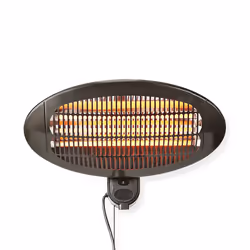 Nedis HTPA110EBK, Wall-mounted patio heater, Black, Metal, Electric, 2000 W, 650 W