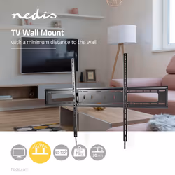 Nedis TVWM2070BK TV mount/stand 2.54 m (100") Black - Additional view 2